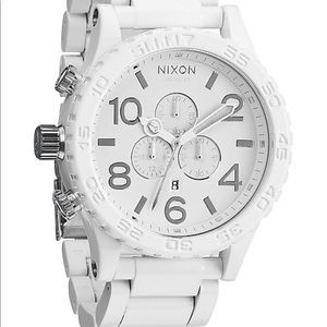 NIXON 51-30 CHRONO Men’s Watch (All White/Silver)